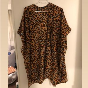 Leopard print kimono
